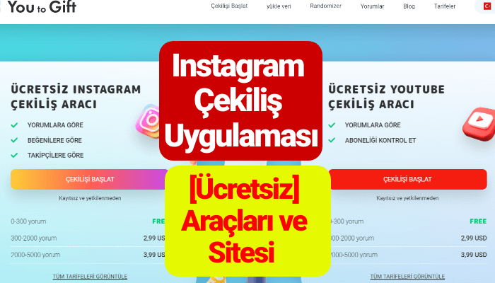 Instagram Cekilis Uygulamasi